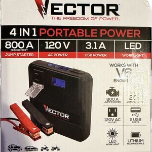 4-in-1 Portable Power Pack - Black